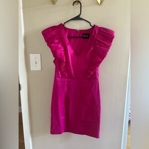 Vibrant Fushia Ruffled Dress